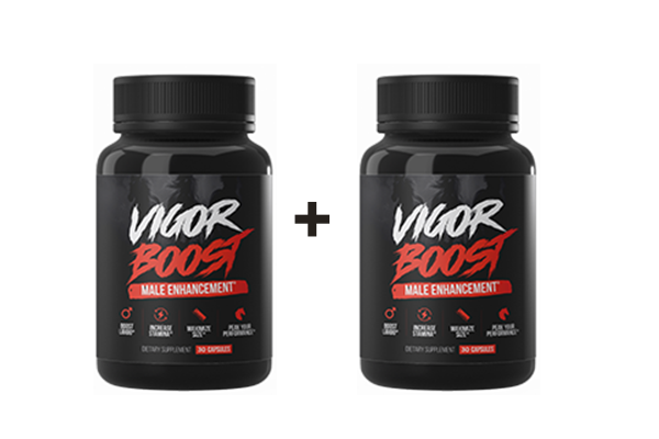 VigorBoost Buy 1 Get 1 Free bundle — two bottles of capsules